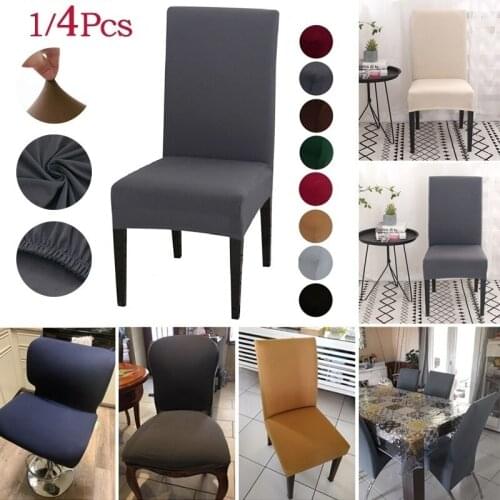 Fabric Stretch Chair Cover Fashion Solid Spandex Chair Cover for Dining Room Kitchen Sofa Armchairs Home Decoration