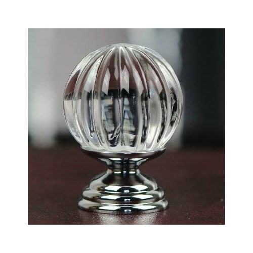 UNILOCKS Pumpkin 30mm Acrylic Crystal Glass Pumpkin knobs Furniture Cabinet Handle Kitchen Door Wardrobe Crystal Knobs Size S