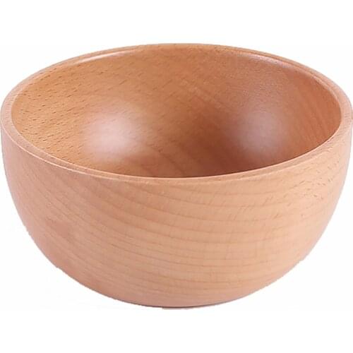 Japanese wooden bowl household rice bowl soup food ramen salad bowl solid wood tableware restaurant kitchen supplies