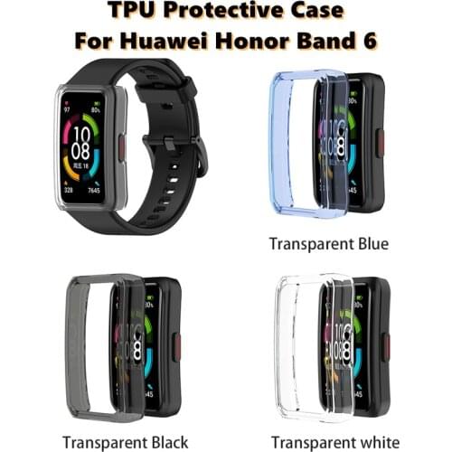 For Huawei Honor Band Watch 6 Half-pack PC Protective Case Smart Bracelet Accessories TPU HD Hydrogel Film Screen Protectors