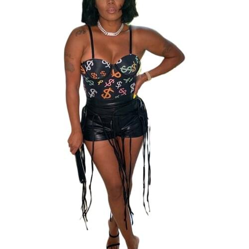 2021 Summer Womens Personality Letter Camisole Summer Sexy Boat Neck Exposed Navel Suspender Tops