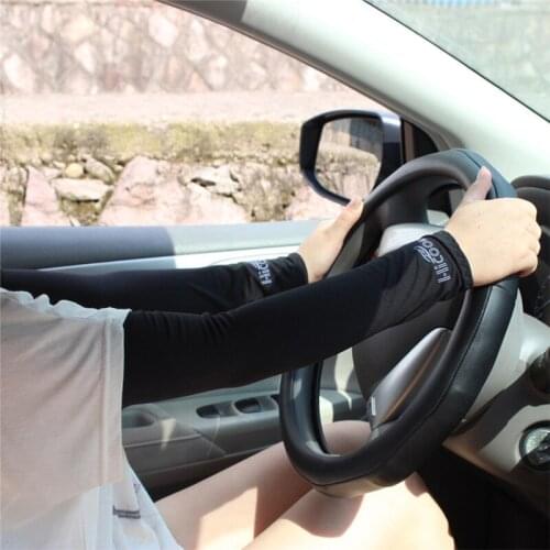 1 Pair Outdoor Riding Car Motorcycle Sunscreen Long Arm Sleeves Anti-UV Hand Arm Protector Cover Sunscreen Ice Silk Arm Sleeves