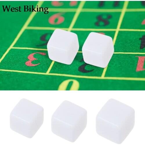 10pcs/pack New Acrylic 16/18/20mm White Blank Dice Teaching Props Game Accessories Mathematical Tools Square Corner