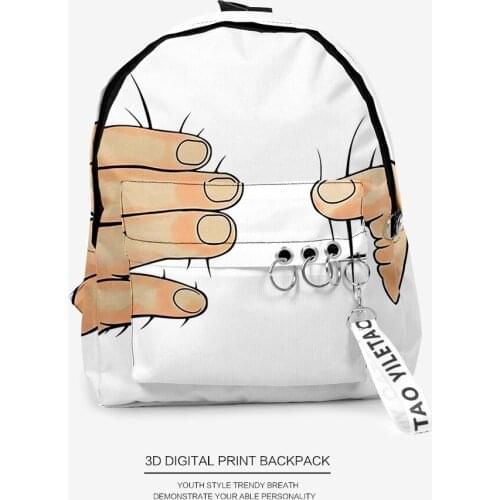 2020 Personalized hand pattern Backpacks Men Women Harajuku Travel Bags 3D Print Teenage Notebook Backpack Bag
