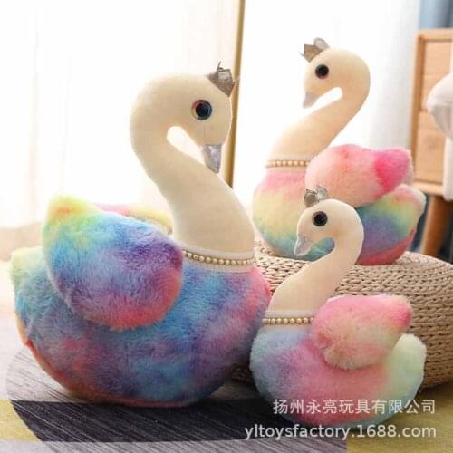 25/30/40cm Boutique Color Swan Doll Plush Toys Crown Angel Goose Doll Activities Sprinkle Doll