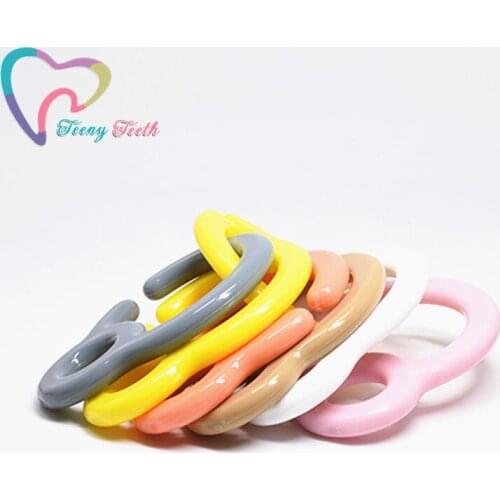 Teeny Teeth 30 PCS Baby Pacifier Hook Plastic Nursing Hooks For Baby Teething Toys Safe Attach to Car Seat Handles/Stroller Bars