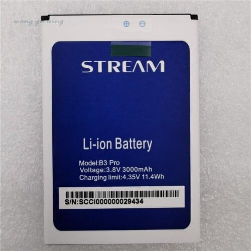 3000mAh 3.8V Battery For STREAM B3 pro Mobile Phone Batterie Bateria Replace Parts