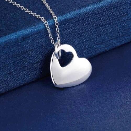925 Sterling Silver Romantic Heart Pendant Necklace for Women Christmas Gifts Fashion Luxury Party Wedding engagement Jewelry