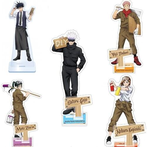 Anime Jujutsu Kaisen Itadori Yuji Gojo Satoru Maintenance Series Acrylic Figure Stand Display Model Plate Cosplay Table Toy
