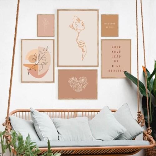 Boho Abstract Art Prints Earth Tone Neutral Color Wall Art Print Poster Picture Decorative Painting Living Room Home Decoration