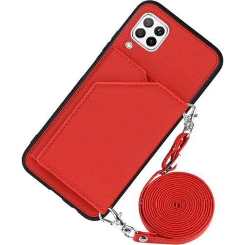 Shoulder Lanyard Wallet Case for Huawei P40 Lite P30 Pro Nova 6 SE 4E Y9 Prime 2019 P Smart Z Honor 9X Strap Cards Holder Cover