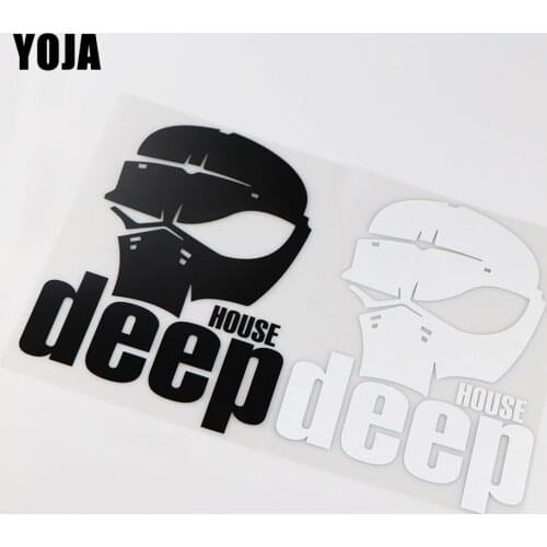 YOJA 14.2X19CM HOUSE DEEP Skull Scratches Cover Decorative Stickers Car Accessories ZT4-0181