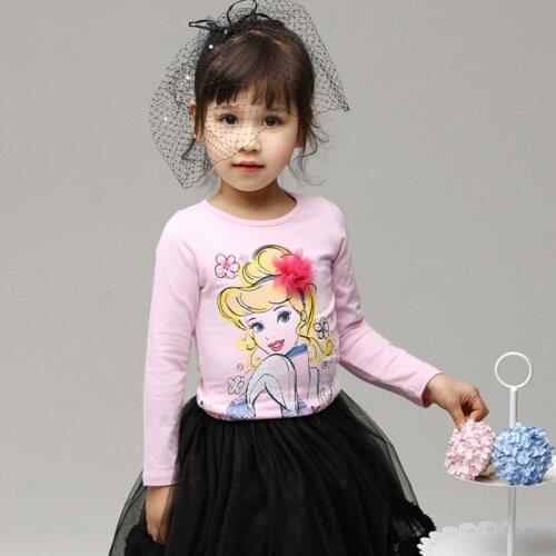Baby Clothing Spring Children O-Neck Pink Long Sleeve T-Shirt Kid Clothes Fashion Casual Comfortable Ice Cream Printing