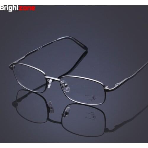 Mens reading glasses equipped with ultra-light myopic lenses memory titanium flexible glasses prescription spectacle