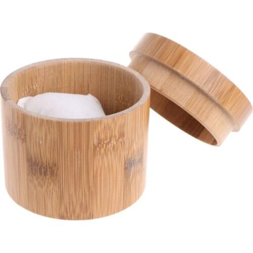 Elegant Bamboo Watch Gift Box Jewelry Display Cylindric Storage Case