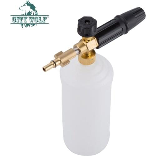 48PCS City Wolf car washer foam cannon brass snow foam lance soap bottle for Black&Deck AR Makita high pressure washer accessory