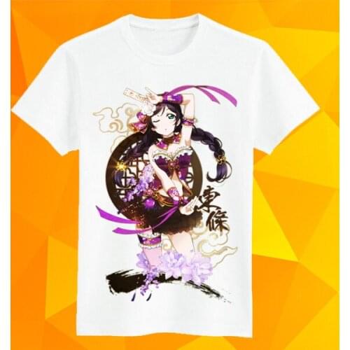 Japanese Anime LoveLive Sunshine Cosplay T Shirt Cartoon Minami Kotori Tojo Nozomi Printed Summer T-Shirt Casual Top Tee Costume