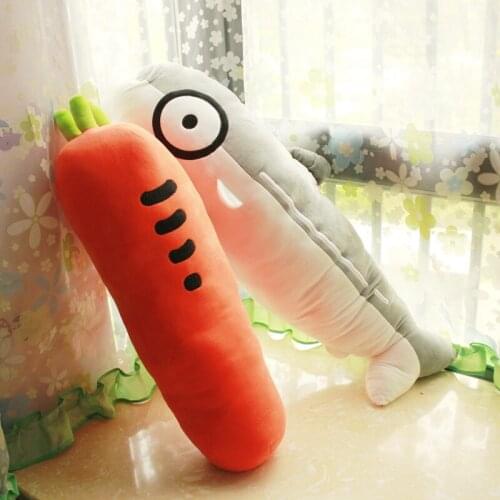 60-100cm Salmon Carrot Pillow Plush Stuffed Animal and Plant Toys Womens Childrens Gift