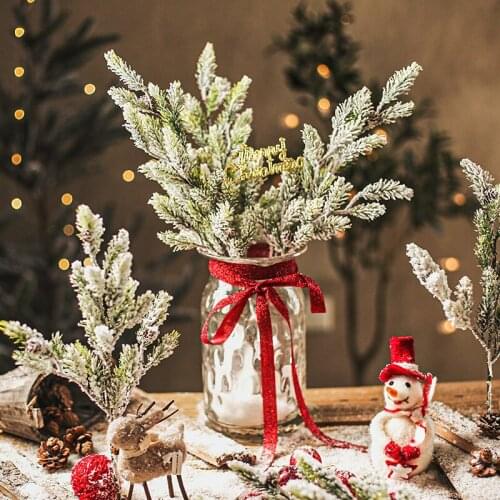 Artificial Plant Pine Branch Christmas Tree Wedding Decorations Simulation Bouquet DIY Handicraft Accessories Gift fake plant