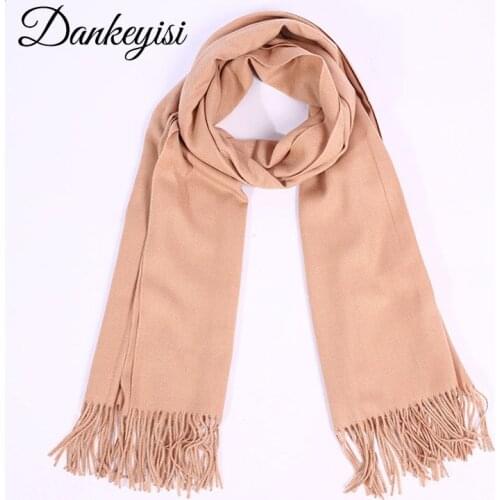DANKEYISI Brand Cashmere Scarf Women Warm Luxury Brand Male And Female Scarves Long Tassel Warm Winter Scarf