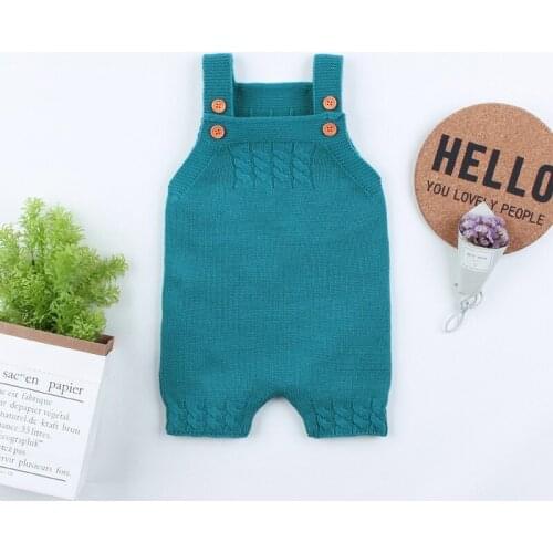 Summer Baby Boy Girl Knitted Clothes Little Girls Infant Romper Sleeveless Toddler Boys One Piece Jumpsuits New born Overalls