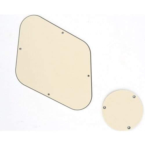 Musiclily LP Backplate and Switch Cover Set for Gibson Les Paul Guitar, 3Ply Cream