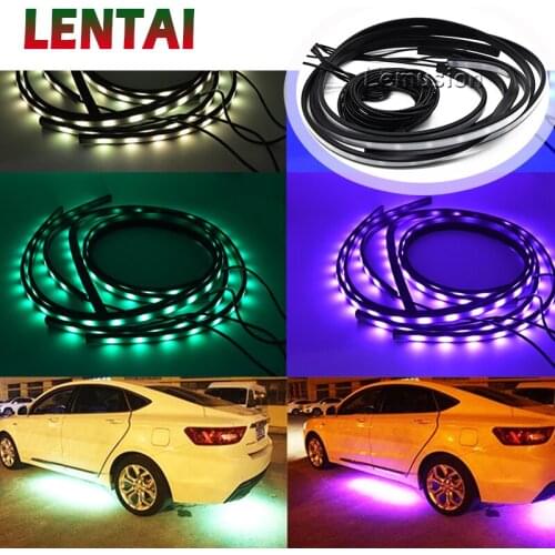 LENTAI 1Set Car LED Lamp RGB Atmosphere Light Remote Control For Seat Leon Ibiza Renault Duster Megane 2 Logan Captur Clio Mazda