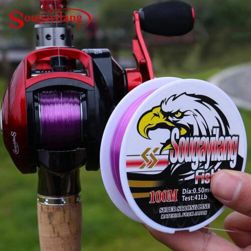 Sougayilang 100M 11-41LB Nylon Fishing Line Monofilament Mono Line Carp Freshwater Saltwater Smooth Casting Fishing Wire Lines