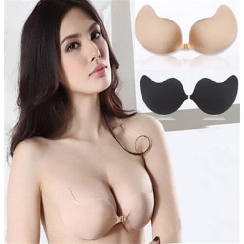 Hot Sale 1pc Sexy Women Strapless Backless Seamless Invisible Bra Self-Adhesive Push Up Free Stick On Dress Silicone Bra