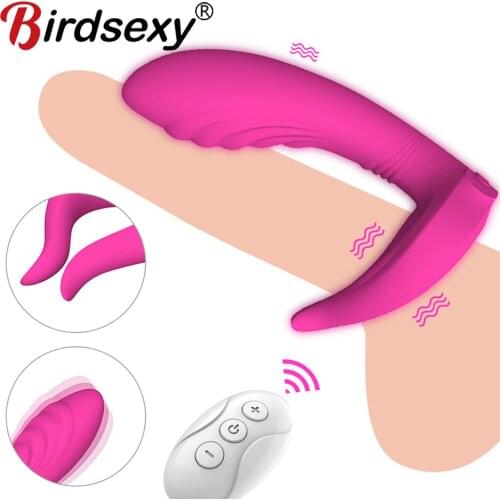 Clitoris Stimulate Nipples Massager With Cockring Adult Sex Toys For Couple Orgasm Penis Erection Long Lasting G-Spot Vibrator