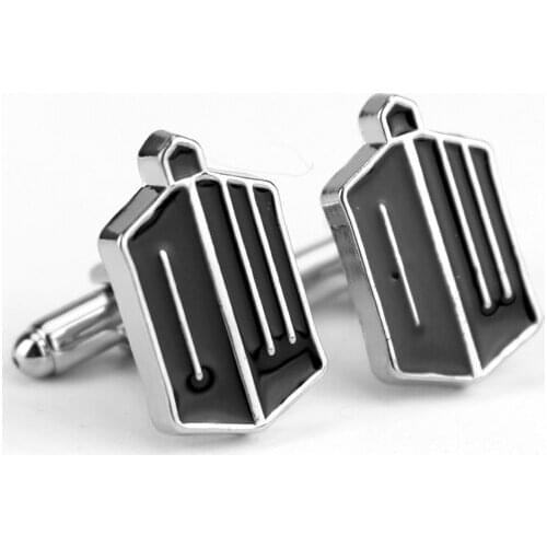 MOCHUN EST Movie House Cufflinks For Mens Black Enamel Brand Cuff Buttons Abotoaduras Cuff Links-20