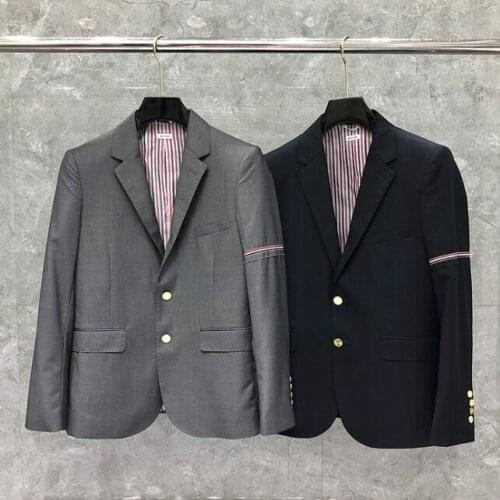 2021 Fashion Brand Formal Blazer Men British Casual Suit Slim Mens Jacket Spring Autumn Broken Sleeve Wool Cotton Coat