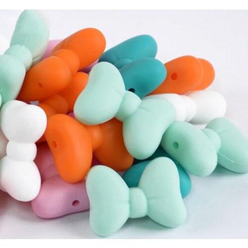 Food Grade Silicone Bowknot Molar Beads