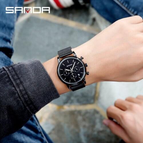 BASID Top Brand Luxury Men Fashion Casual Business Watch Waterproof Modern Wristwatch Watches Gentleman Male For Gifts Stylish