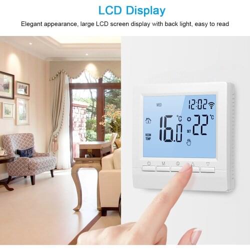 New WiFi Smart Thermostat Temperature Controller for Water/Electric floor Heating Water/Gas Boiler APP Control LCD Display
