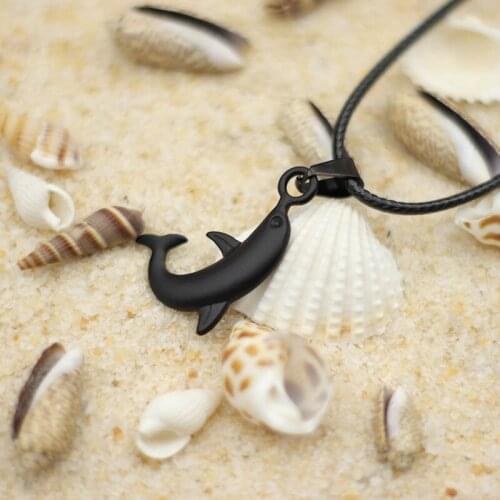 2021 Trendy Dolphin Necklace For Men Women 60cm Long Necklace Environmental Protection Marine Animal Necklace Pendant Necklace