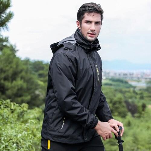 Couple 2020 Jacket Three-in-one Two-piece Suit Thin Hooded Trend Mayo Color Quick-Drying Anti-UV cycling detachable hat LOVERS