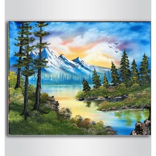 Full Square Diamond Painting 5D Landscape Waterfall Home Decoration Gift Cross Stitch Kit Rhinestone Embroidery Mosaic Picture