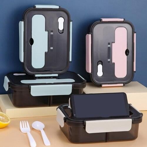 Portable Insulated Bento Box Microwave Heating Grid Food Container Leak-Proof Kids Lunch Box Outdoor Activities Travel