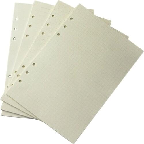6 Holes 80 Sheets Loose Leaf Notebook Filler Paper Insert Refill Spiral Office & School Supplies A5 A6 Notebooks Stationery