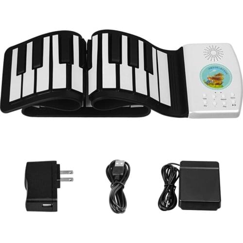 Roll up music piano keyboard 49 keys digital piano silicone folding kids piano keyboard musical toys