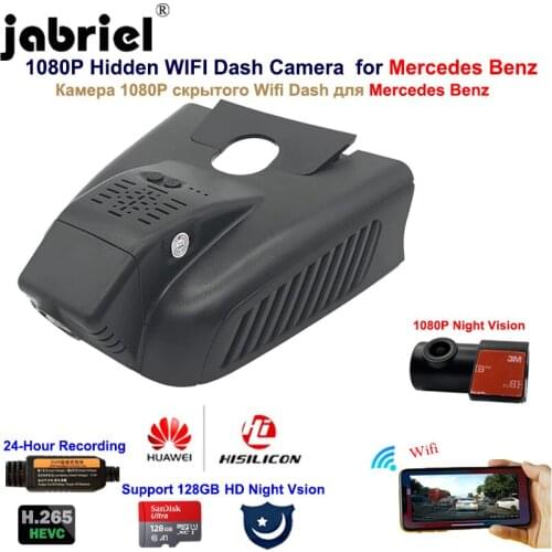 Jabriel Dash camera for 2018 2019 2020 Mercedes benz a200 a220 a250 w176 w177 HD1080P Hidden Wifi car dvr duals lens rear camera