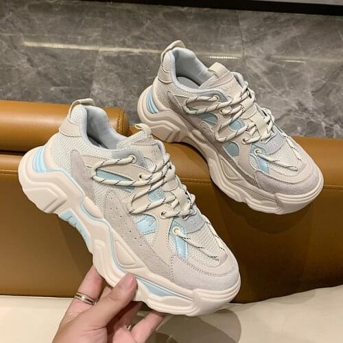 Women Sneakers Fashion Dad Shoes White Black Chunky Sneakers Platform Sneakers Womens Vulcanize Shoes Tenis Feminino 2020