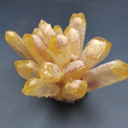1pcs Natural Citrine Phantom Quartz Crystal Cluster Healing Specimen