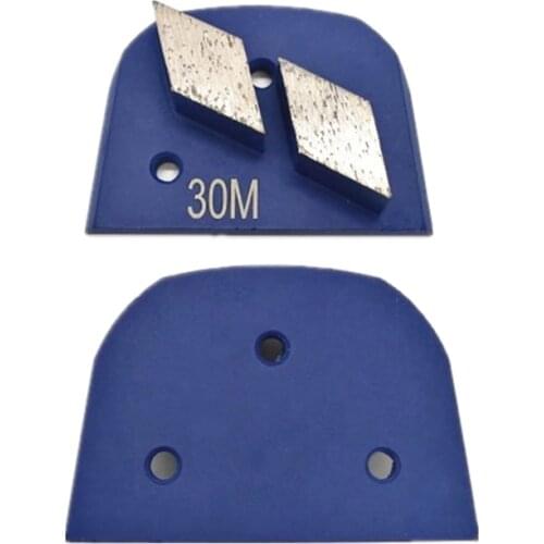 GT01 Lavina Concrete Grinding Shoes Diamond Floor Grinding Pads for Lavina Grinder with Two Rhombus Segments 12PCS