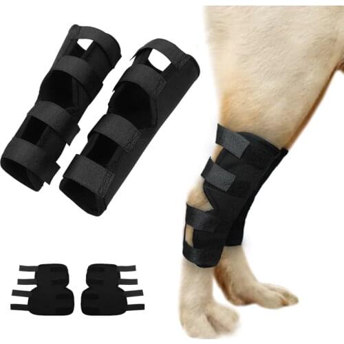 Dog Rear Leg Hock Joint Brace Pet Canine Back Legs Padded Support Dogs Ankle Safety Heal Band Wrap Protector Pet Supplies 2pcs