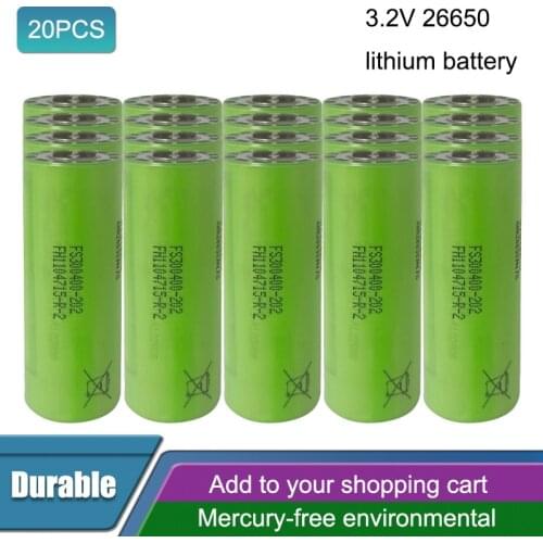 20pc 26650 lifepo4 3.2v 2500mAh high drain 70A ( 30C ) battery cells e-bike golf car & cordless power tools