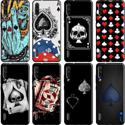 Ace of Spades Poker Case For POCO X3 M3 F2 Pro Case For Xiaomi Mi 11 A1 A2 A3 Mi Note 10 Lite Mi 10T 9T Pro Coque