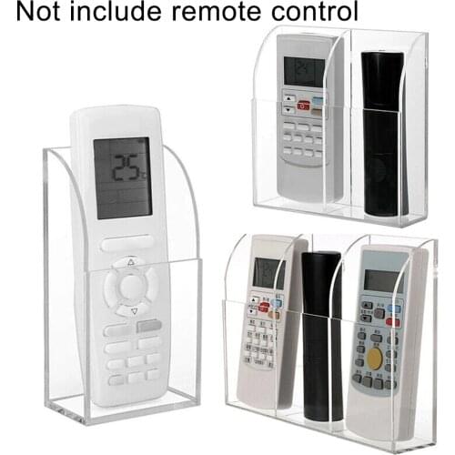 Case Acrylic Remote Control Holder Office Air Conditioner Makeup Brush Home Space Saving Transparent Wall Mounted Storage Box