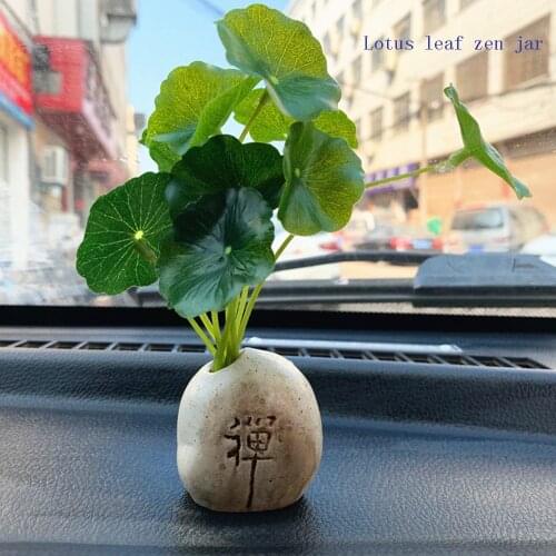 Four types Simulation of Small Potted Plants Garden Resin Decoration for Car Interior Home Room